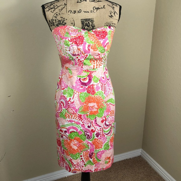 Robin Jordan Dresses & Skirts - Robin Jordan Floral Strapless Dress 0 2 4